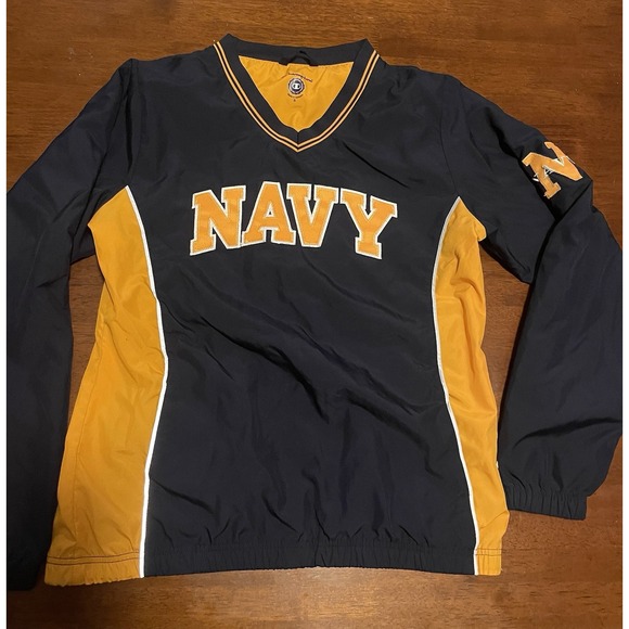 Champion Other - Champion Navy Midshipmen NCAA Blue Reflective Pullover Athletic Windbreaker Sz S